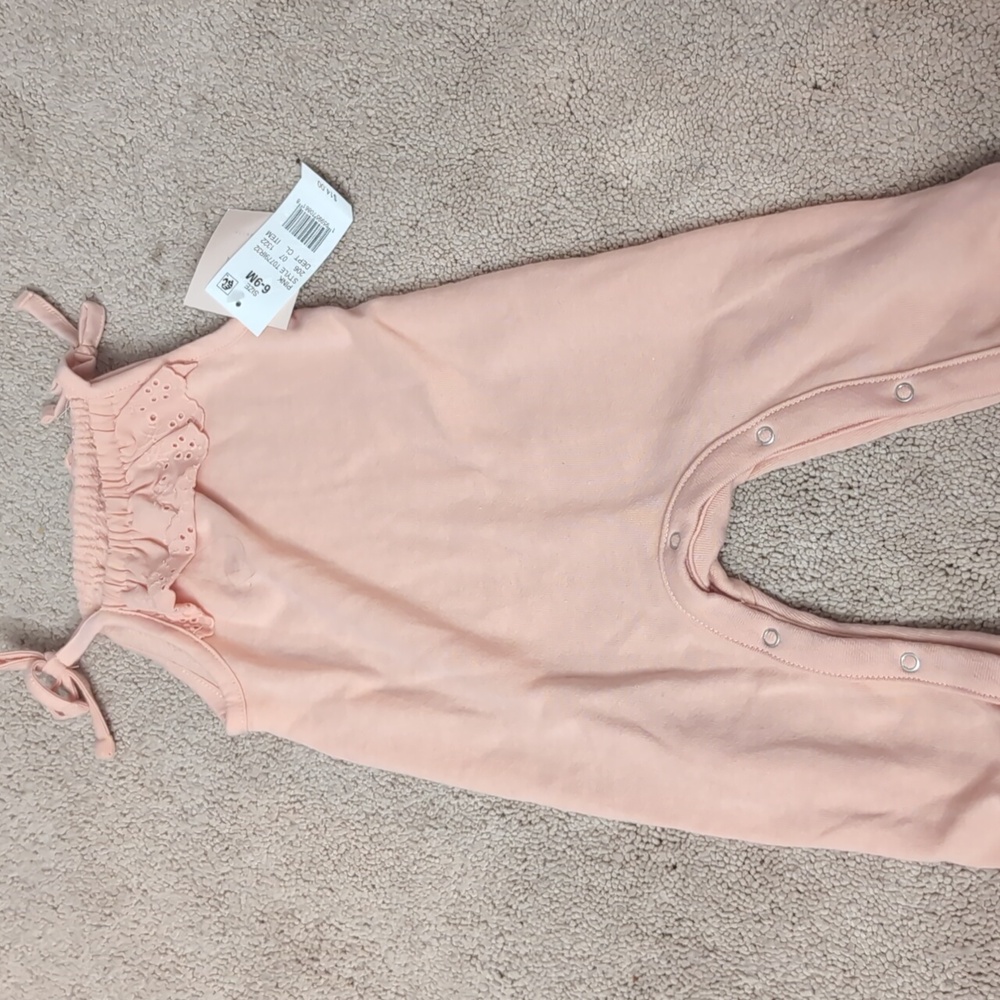 Grayson mini 6-9 months peach romper